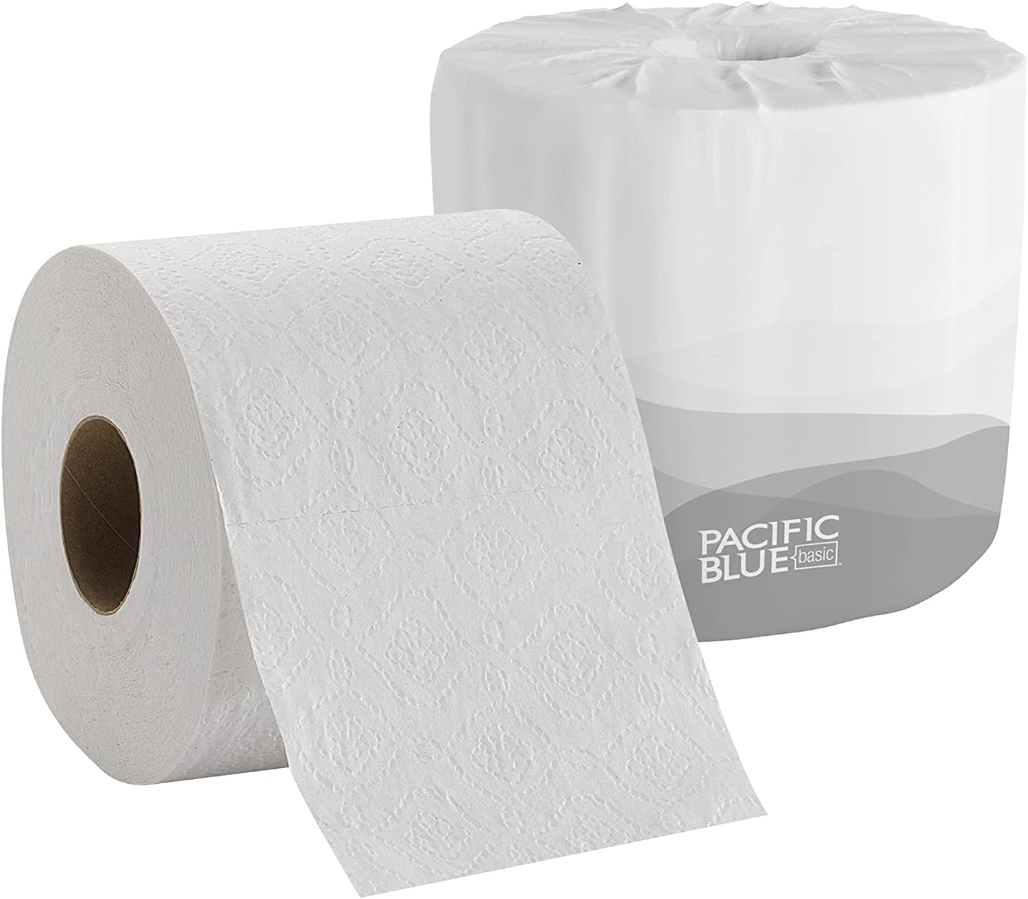 Georgia-Pacific Professional Pacific Blue Basic 1-Ply Toilet Paper, 550 Sheets, 80 Rolls per Carton