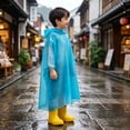 thumbnail image 6 of Kids Thickened Cloak Raincoat, Reusable Waterproof Children's Rain Poncho with Adjustable Hood, EVA Toddler Rain Cape for School, Camping, Hiking, and Travel, 6 of 9