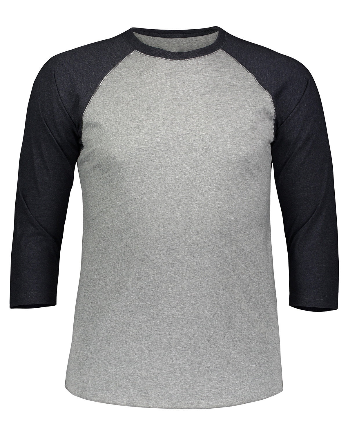 Aquaguard 100% Cotton Men's Vintage Baseball T-Shirt crew neck tee (3 Pack) - Small - VN Heather/VN NAVY