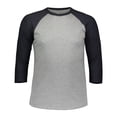 thumbnail image 2 of Aquaguard 100% Cotton Men's Vintage Baseball T-Shirt crew neck tee (3 Pack) - 3XL - VN Heather/VN NAVY, 2 of 7