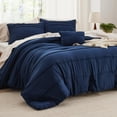 thumbnail image 1 of Juego de Edredón Bedsure Azul Marino King California 4 Piezas, 1 of 8