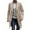 Beige, variant on Men's Notched Collar Trench Coat One Button Long Winter Pea Coats Windbreaker Classic Wool Overcoat with Pockets