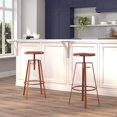 thumbnail image 4 of 2 Pk. Toledo Industrial Style Barstool with Swivel Lift Adjustable Height Seat in Rose Gold Finish, 4 of 6