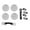 Grey, variant on D Pad Patch PVC Stainless Steel Durable Lightweight 8cm Patch for Rafts, Dinghy, Kayaks, Canoes, Stand Up Paddles Boards Blue