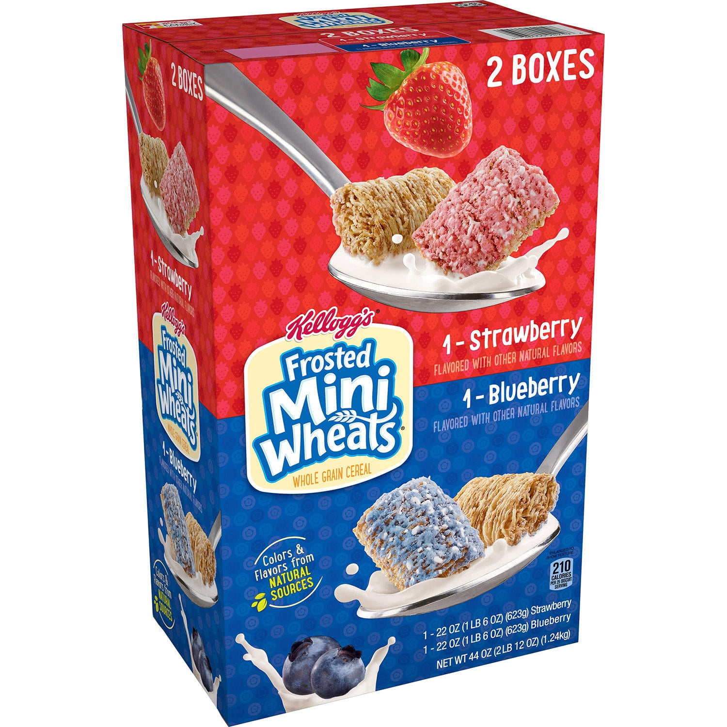 Kellogg S Frosted Mini Wheats Breakfast Cereal Variety Pack 44 Ounce 2 Pack Walmart Com Walmart Com