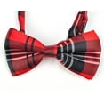 thumbnail image 3 of TopTie Nœud Papillon Tartan à Carreaux Noir et Rouge Mode Unisexe, 3 of 4