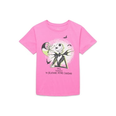 The Nightmare Before Christmas Girls Halloween Short Sleeve Graphic T-Shirt, Sizes 4-16