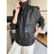 thumbnail image 2 of Chaqueta de cuero vintage auténtica para mujer, tendencia otoño invierno 2024, abrigo de moto de piel de cordero auténtica de alta gama, 2 of 5