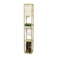 thumbnail image 6 of Simple Designs Floor Lamp Etagere Organizer Storage Shelf and Wine Rack with Linen Shade, 6 of 8