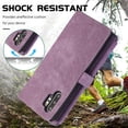 thumbnail image 5 of Design for Samsung Galaxy Note 10 Plus Crossbody Wallet Case with PU Leather Card Holder Slots Kickstand Magnetic Closure Flip Folio Zipper Handbag Cases Shockproof Protective Cover Men Black, 5 of 8