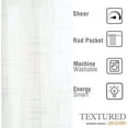 CURTAINKING Linen Textured French Door Curtain W52" x L72" Open Weave