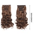 thumbnail image 5 of Cosmug Wigs for Women Hair Extensions 20inch Synthetic Curly Wavy Natural Blonde Thick Clip In Stylish Fasionable Fabulous Hair Piece 6 Pieces for Women, Wigs Human Hair Clearance Sale, 1X Wig, 5 of 7