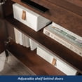 thumbnail image 6 of Sauder Briarbrook Library Bookcase Base Cabinet with Hutch Bundled Set, Barrel Oak Finish, 6 of 14