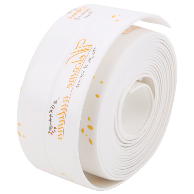 3.8cmx3.2m PVC Stylish Kitchen Bathroom Gaps Strip Waterproof MildewProof Sealing Tape Sticker(Welcome Autumn )