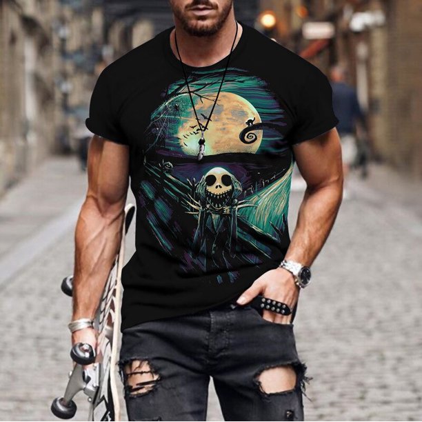 Camiseta Hip Hop Black Soul Street para hombre, camiseta de verano con garra de fantasma Harajuku, camiseta holgada de moda con estampado 3D de manga corta, ropa informal Tan Jianjun unisex