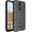 Black, variant on Case for Consumer Cellular Iris Connect Phone, Nakedcellphone Rugged Shield Protective Cover [Anti-Fingerprint, Matte Grip Texture] - Navy Blue