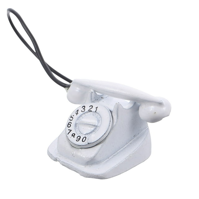 KAKOWELY Teléfono en miniatura retro para casa de muñecas, modelo de teléfono vintage, mini figura de teléfono