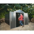 thumbnail image 3 of Palram - Canopia Rubicon 6' x 12' Polycarbonate/Aluminum Shed - Gray, 3 of 12