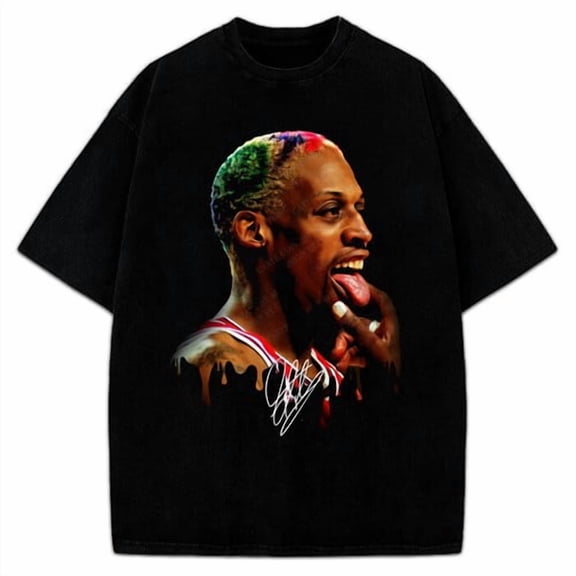 Dennis Rodman Tongue Out Rodzilla Vintage Design T-Shirt