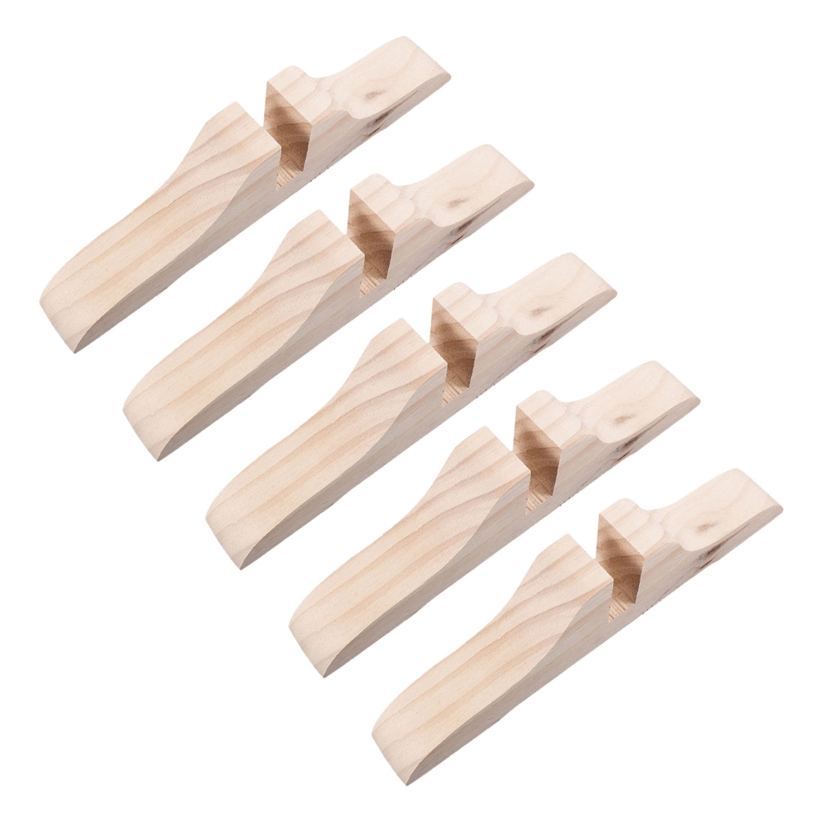 LOLIPPYY 5Pcs Partition Support Legs Wood Stand for Folding Room Divider Panel Holder Light Yellow