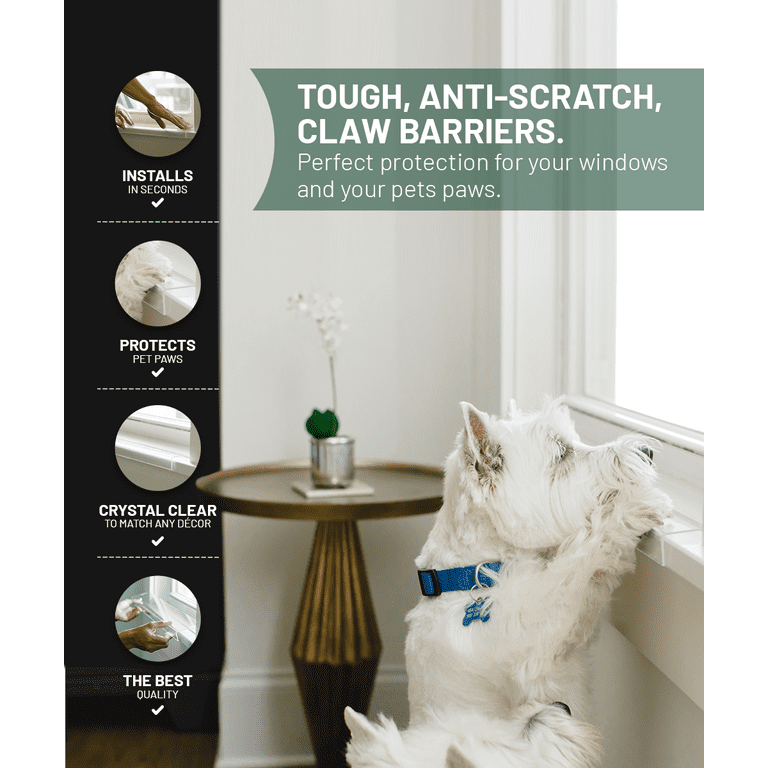 CLAWGUARD Window Sill Protector. Strong Invisible Protection from Dog and  Cat Scratching, Chewing, Slobbering and Clawing (29.5 in. x 3.5 in.) 
