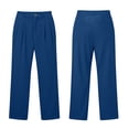 thumbnail image 6 of Gubotare Women Pants Womens Wide Leg Fleece Lined Sweatpants Winter Lounge Travel Pants Fall Clothes With Pockets (Blue,XXXL), 6 of 6