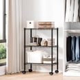 Industrial 3 Level Grid Storage Rack ，Mobile Metallic Shelving System ...