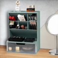 thumbnail image 2 of makeup organizer for Vanity with brush holders, skincare organizers with Drawer (Premium ABS, Waterproof and Dustproof), Ideal storage for Bathroom, d, 2 of 4