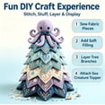 thumbnail image 3 of Ocean Friends DIY Patchwork Christmas Tree Kit, 3D Layered Marine Creature Hand Sewing Craft Set,Christmas Decorations, 3 of 6