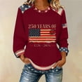 thumbnail image 2 of Kaondbfi 250th Anniversary USA T Shirts for Women Fashion American Flag Patriotic Pullover Tops Womens Casual Loose Shackets, 2 of 4