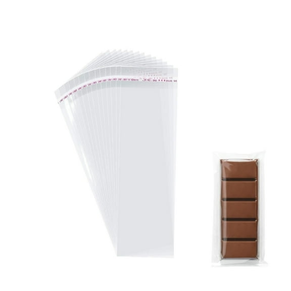 Long Adhesive Bags,Self Sealing Clear Cellophane Bags,QZS Self Sealing Adhesive Gift Wrap,400Pack Plastic Small Business Packaging for Gift Wrapping,3.15x8.27In