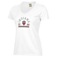 thumbnail image 2 of Women's  White Indiana Hoosiers Arch Logo Comfort Wash V-Neck T-Shirt, 2 of 3