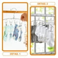 thumbnail image 5 of Monyance sock dryer hanger 2pcs Clothes Drying Rack with 8/10 Clips for Towels and Diapers(15.75X7.09X1.18Inches), 5 of 11