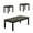 Black, variant on 3 Piece Coffee Table and End Table with Faux Marble Top Black and White - Saltoro Sherpi