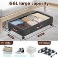 thumbnail image 4 of Under Bed Storage Tsinglax, paquete de 2 unidades, 66 L, con ruedas, gris oscuro, 4 of 8