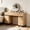 Oak, variant on WAMPAT 59 Inch Modern Vanity Desk, Wooden Makeup Dressing Table with Built-in Charging Station, Drawers and Storage Cabinet, Multifunctional Cosmetic Organizer Table for Bedroom, Oak