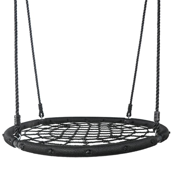HOWEN PE Rope Large Size Spider Web Net Swing, 48'' for Parks, Playgrounds, and Backyard, Durable Tree Net Swing for Kids and Children's Outdoor Play