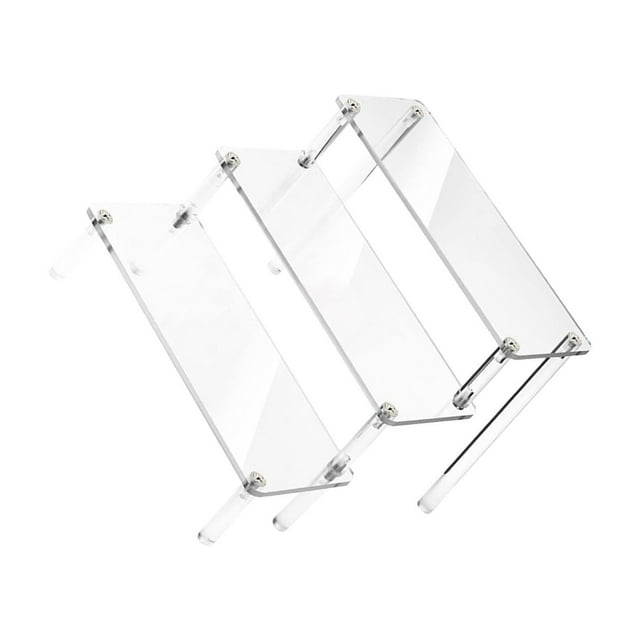 yingyy Thicken Acrylic Display Stand Showcase Fixtures-Conutertop Desktop Organization Shelf Three Layer 30cm