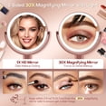 thumbnail image 2 of Espejo de maquillaje B Beauty Planet iluminado con lupa LED de 30 aumentos, 2 of 9