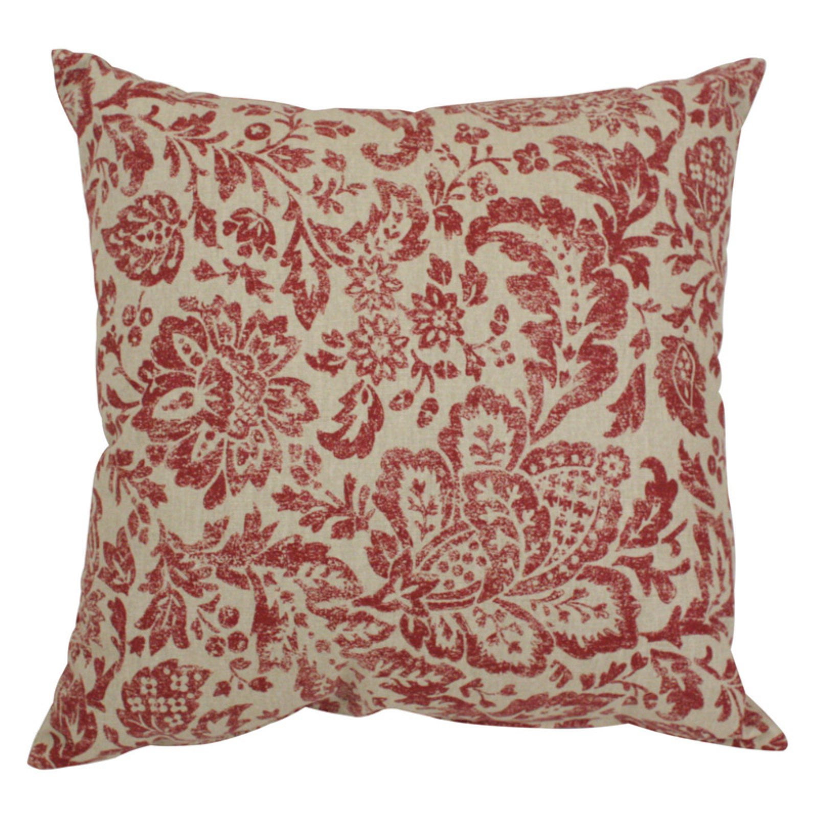 red and tan pillows
