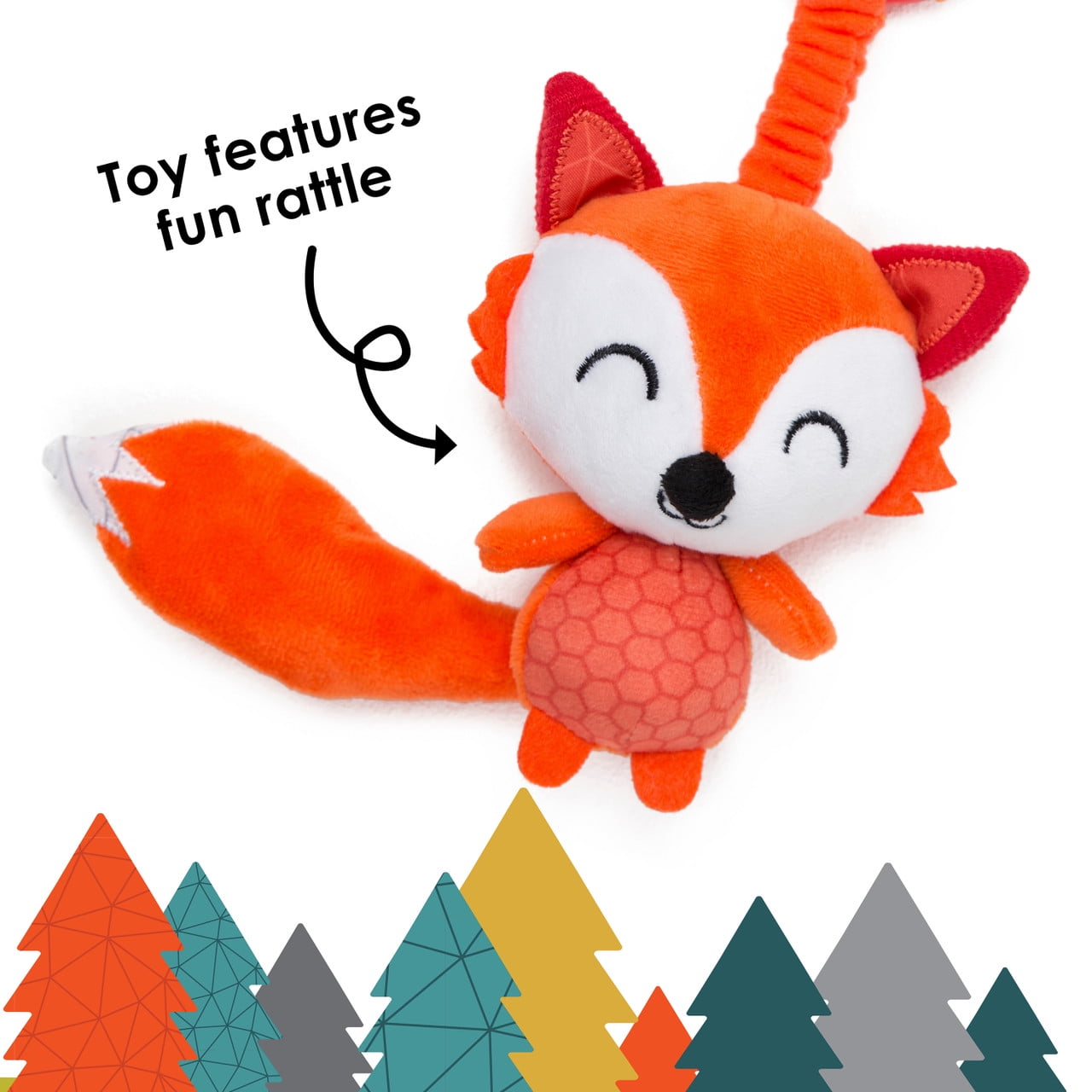 Diono Baby Harness Straps & Character Toy, 2 Pack Shoulder Pads, Fox