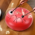 thumbnail image 2 of Tambor Lluvia Instrumento Handpan Lengua Acero 6 Pulgadas 8 Notas Regalo, 2 of 9