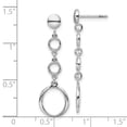 thumbnail image 4 of Auriga Fine Jewelry 925 Sterling Silver Rhod-plated Post Dangle Earrings for Women, 4 of 6