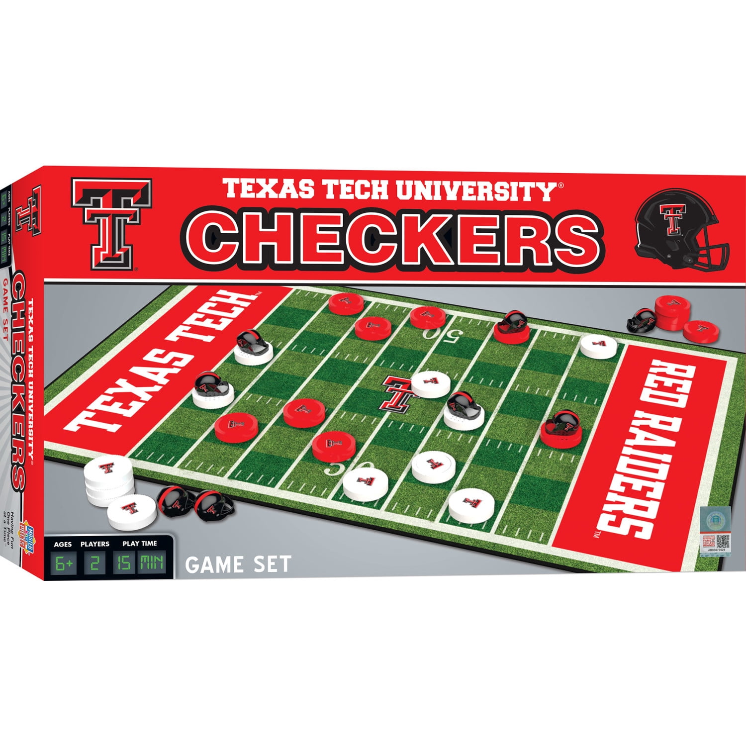 MasterPieces Officially licensed NCAA Texas Tech Red Raiders Checkers Board Game for Families and Kids ages 6 and Up