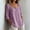 *Purple, variant on ClodeEU Women's Linen Blend Square Neck 3/4 Sleeve Blouse,Casual Loose Fit Top Army Green,Women's Plus L