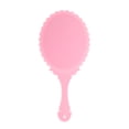 thumbnail image 4 of Unique Bargains 1 Pc Flower Pattern Handheld Mirror for Vacation Travel Pink Plastic Glass, 4 of 5