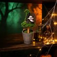 thumbnail image 4 of WOHSAO Halloween Witch Hat Topiary Plant With Pot Halloween Potted Decor Spooky Tabletop Ornament, Cute Witch Themed Mini Moss Trees For Halloween Home Party Decor, Holiday Gift For Family, 4 of 6