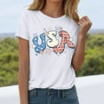 thumbnail image 2 of WUANDIXFA Summer Tops 250 Years American Flag Shirt for Women 250th Anniversary USA T Shirt Independence Day Shirts Tops White,2XL, 2 of 6