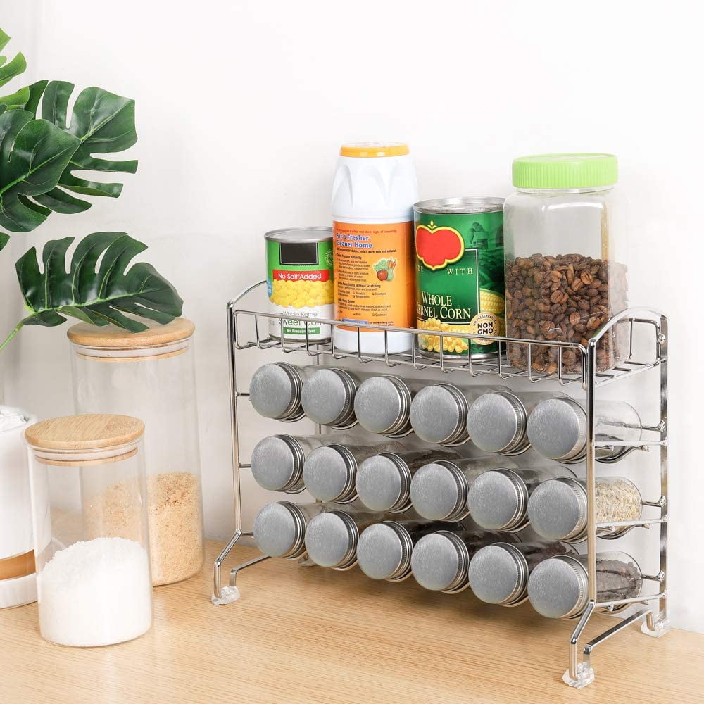 NEX 2-Tier Spice Rack Countertop Shelf for Kitchen Spice Jars