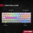 thumbnail image 2 of Mechanical Gaming RGB LED Keyboard - White, Gaetron Optical Red Switches, 2 of 8